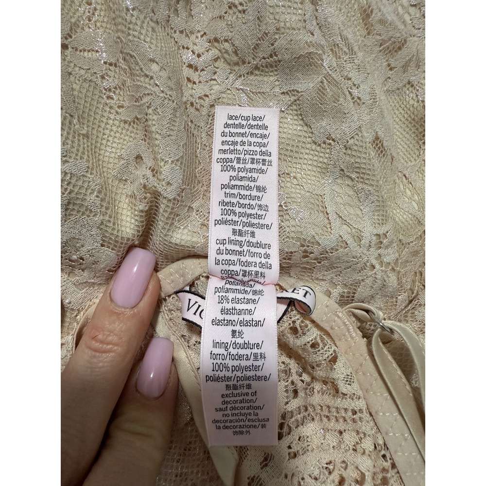 Victoria's Secret Slip Dress Lace Trimmed Cutout Waist Lingerie Medium - Picture 8 of 8